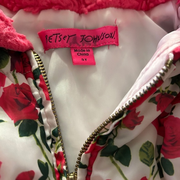 Betsey Johnson Pink Rose Sleeveless Vest for Girls Size 3T Floral ~ Cozy! - Picture 4 of 4